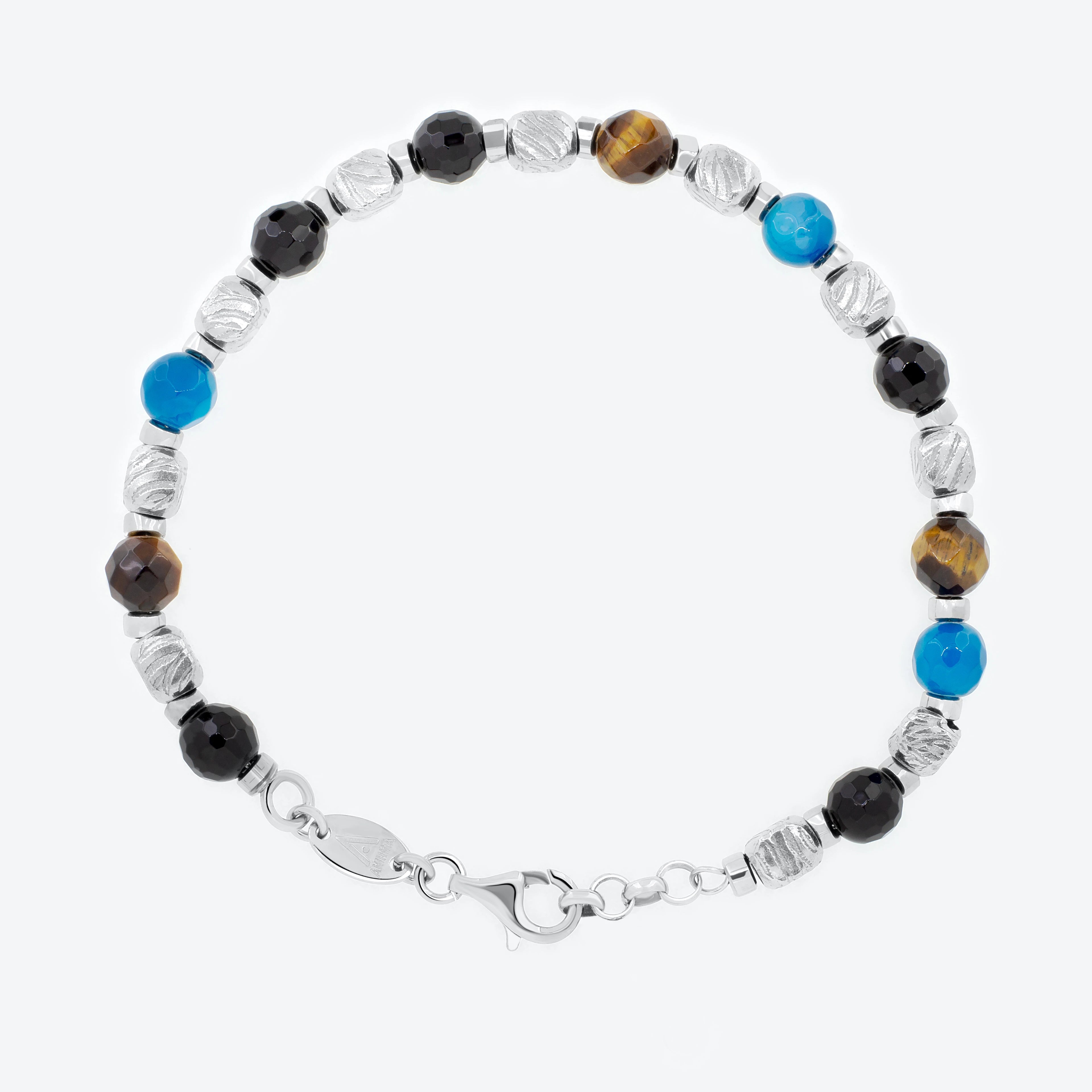 Bracciale con pepite e pietre naturali