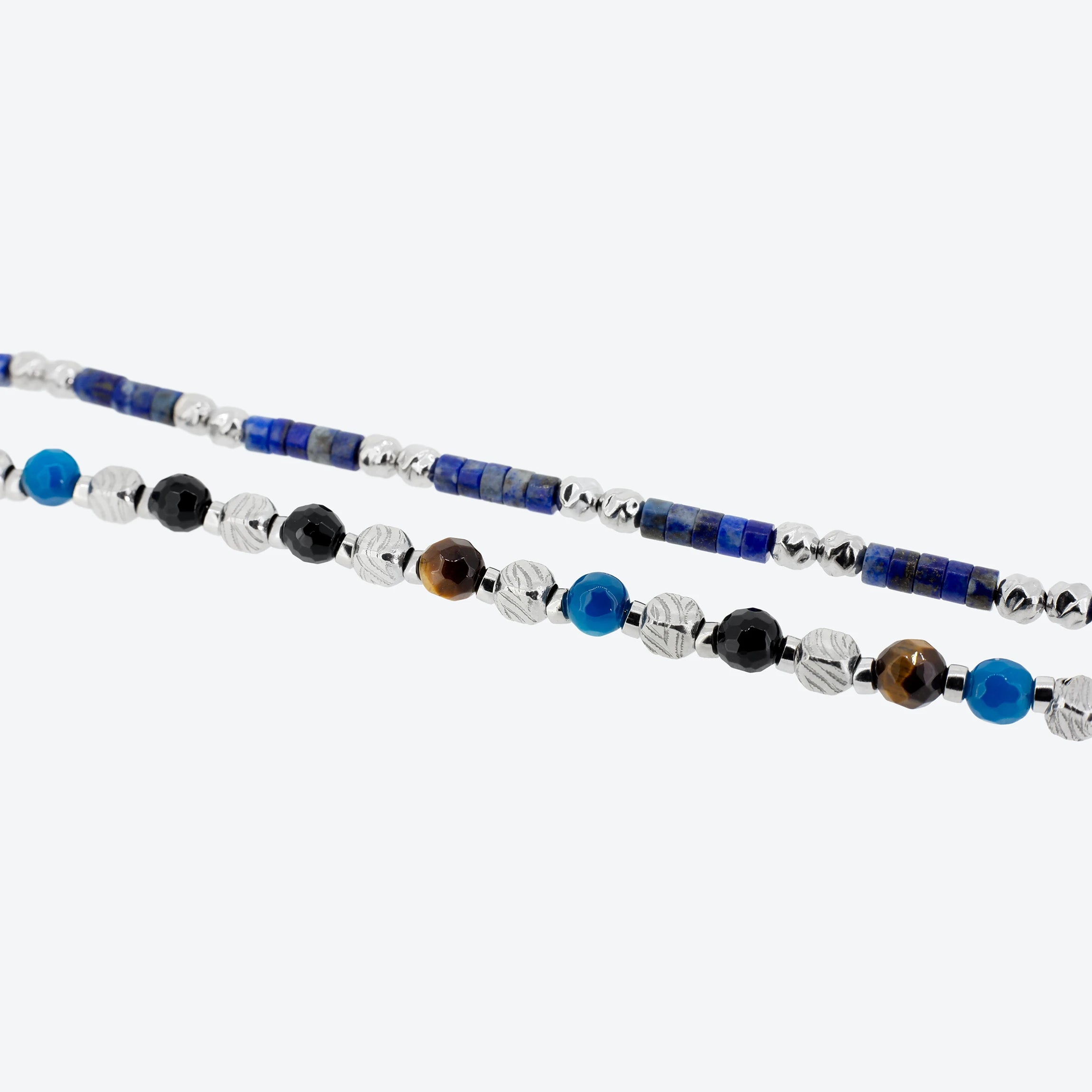 Bracciale con pepite e pietre naturali