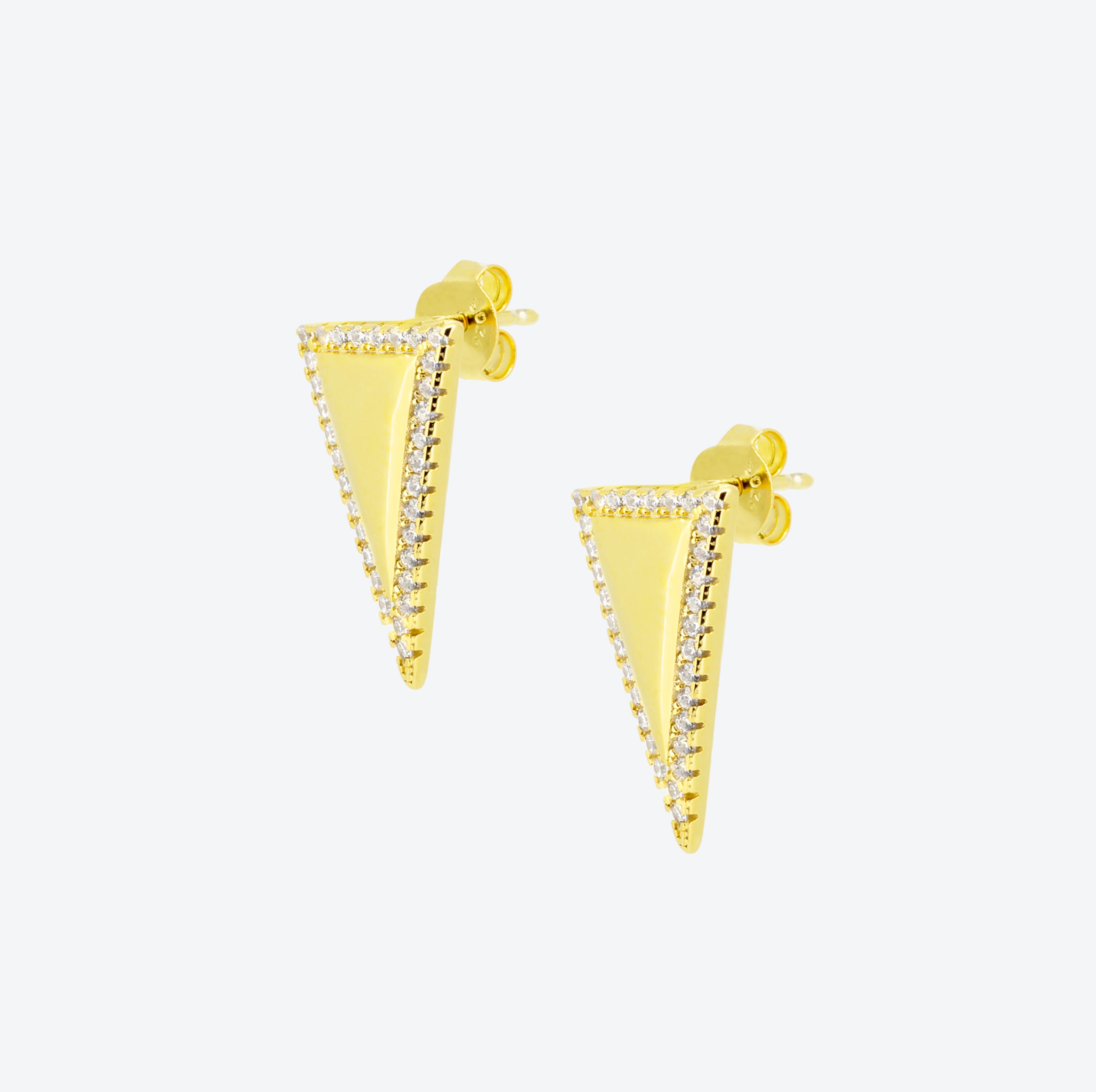 ORECCHINI triangolo pavé - oro