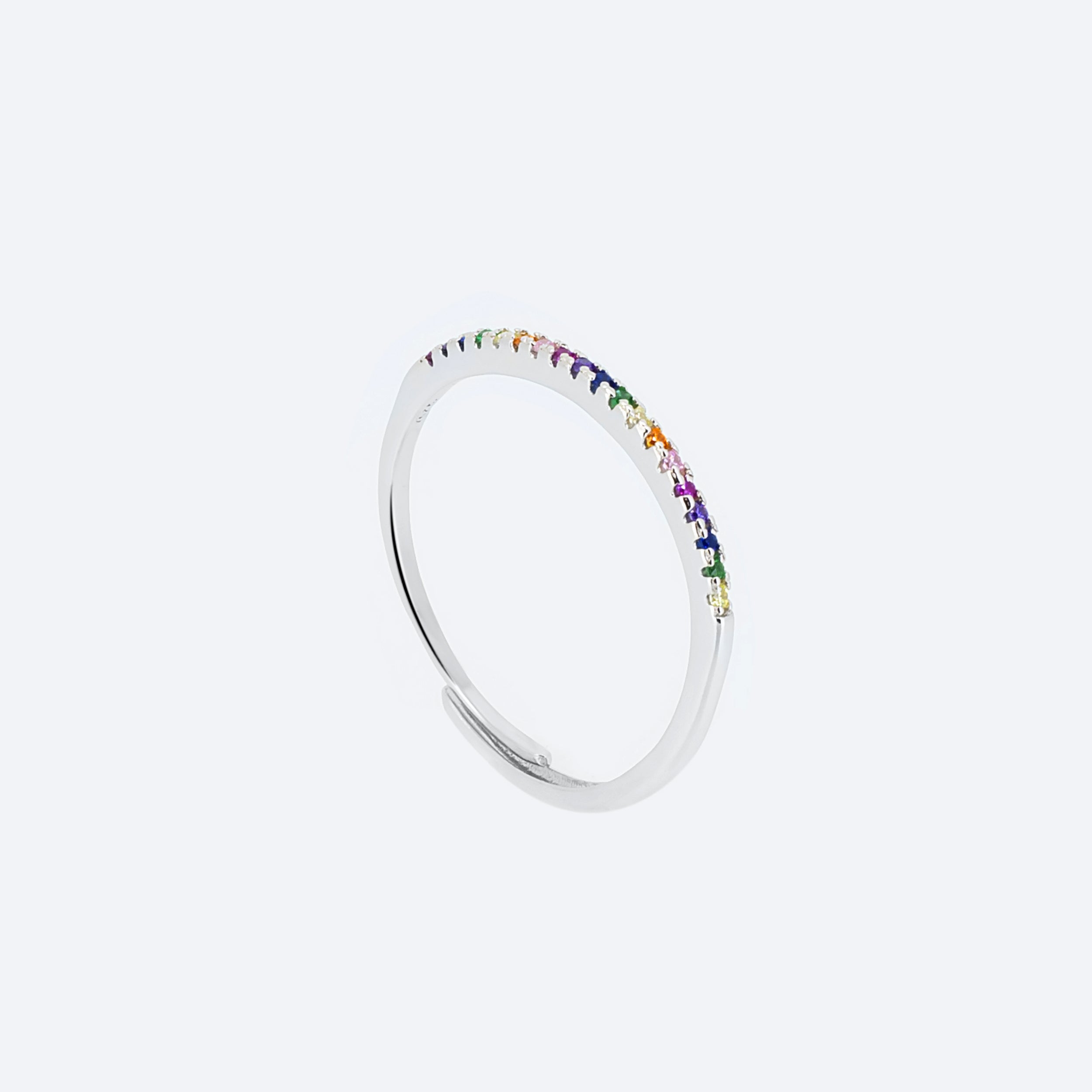 ANELLO zirconi multicolor - argento