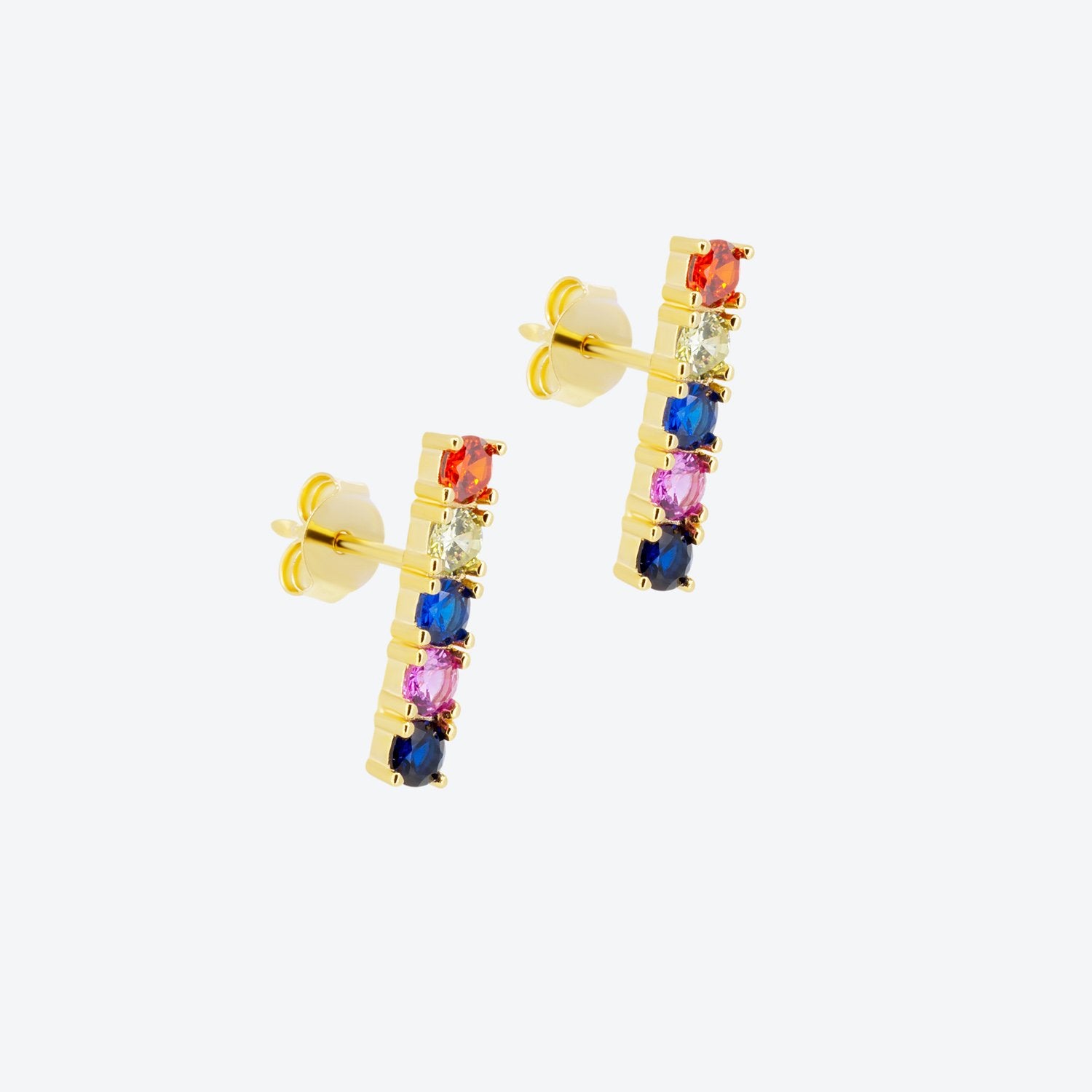 ORECCHINI baguette multicolor - oro