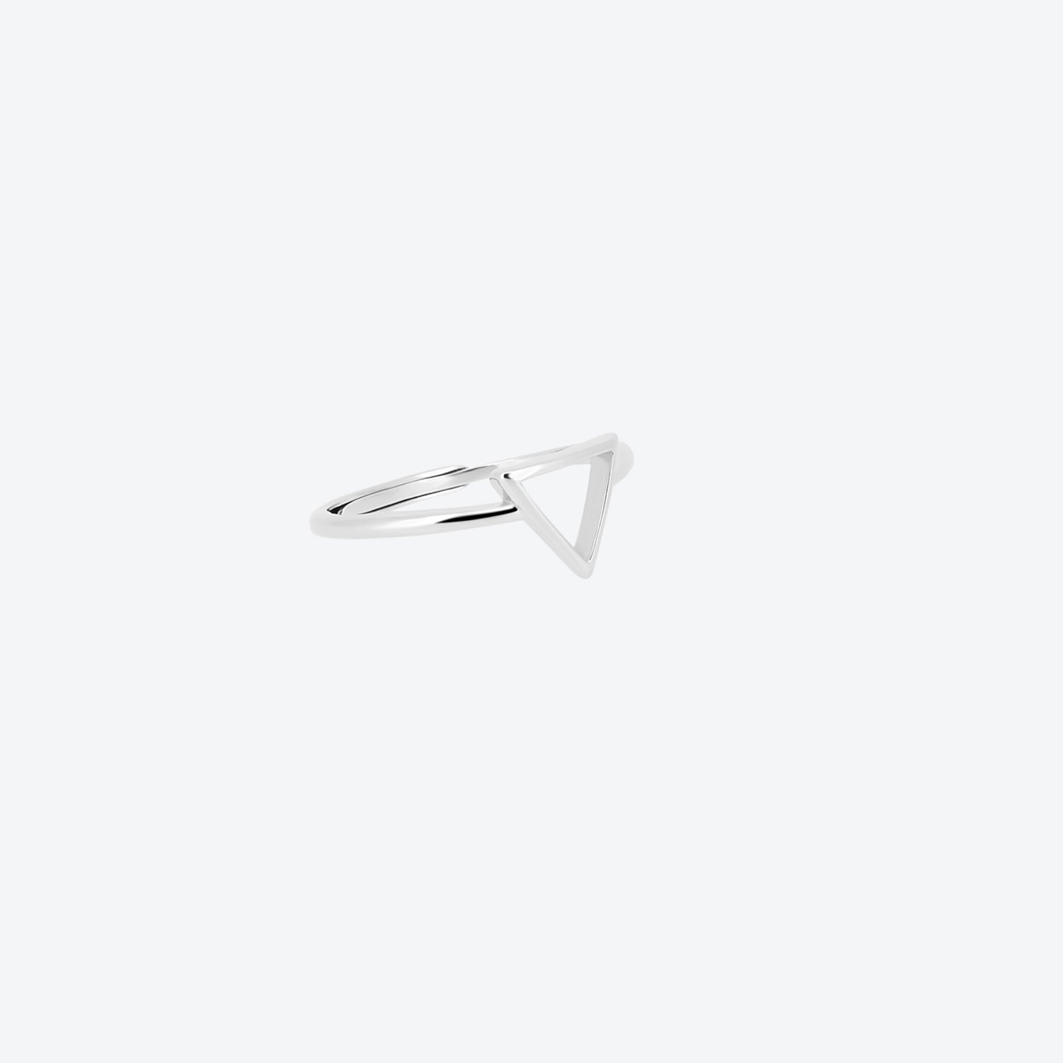 ANELLO triangolo vuoto - argento