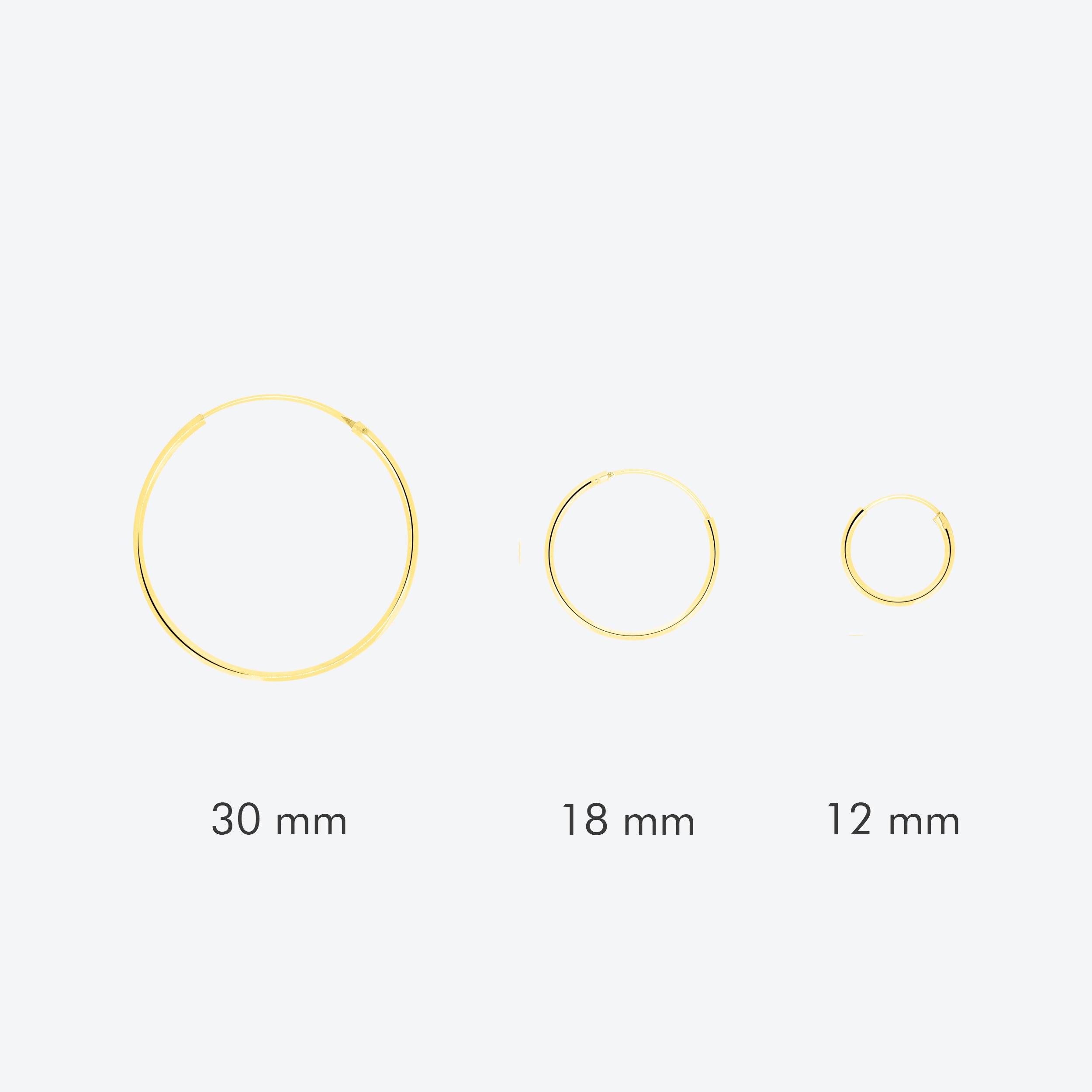 ORECCHINI a cerchio - oro 30mm