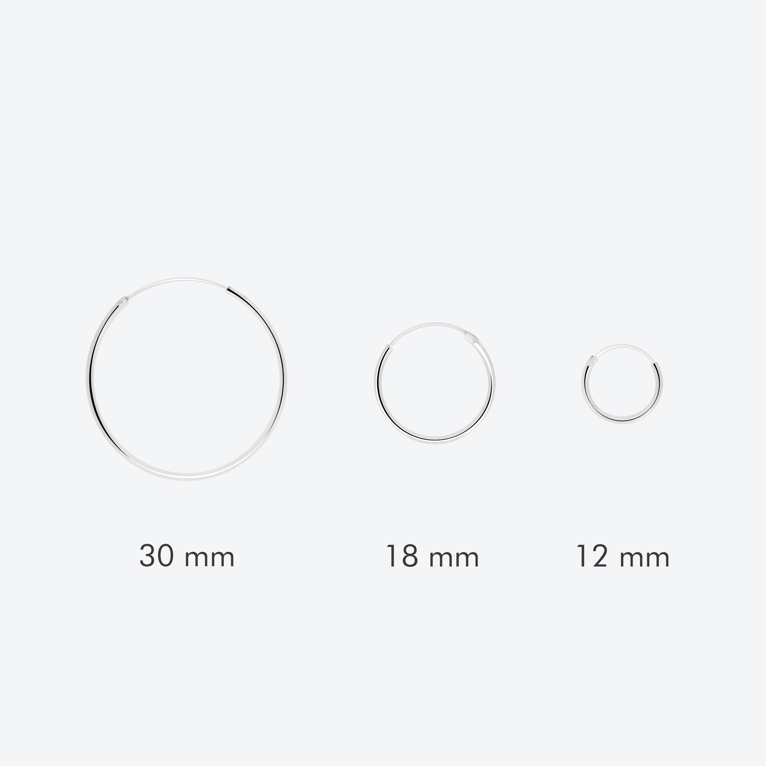 ORECCHINI a cerchio - argento 30mm