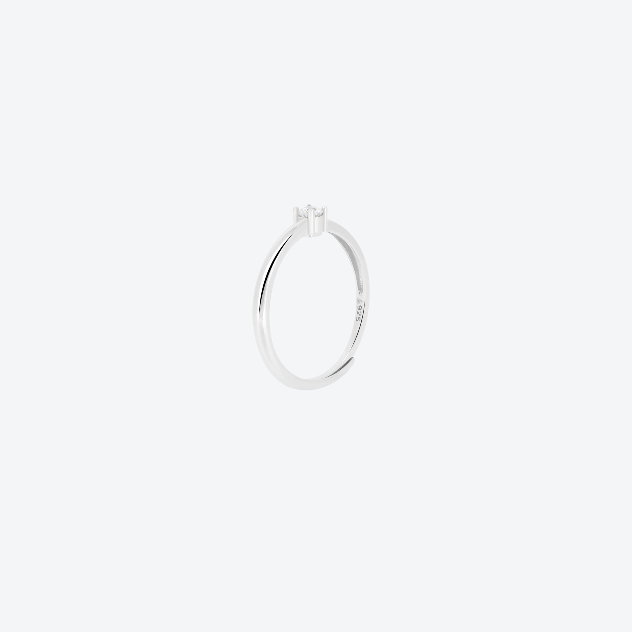 ANELLO solitario - bianco