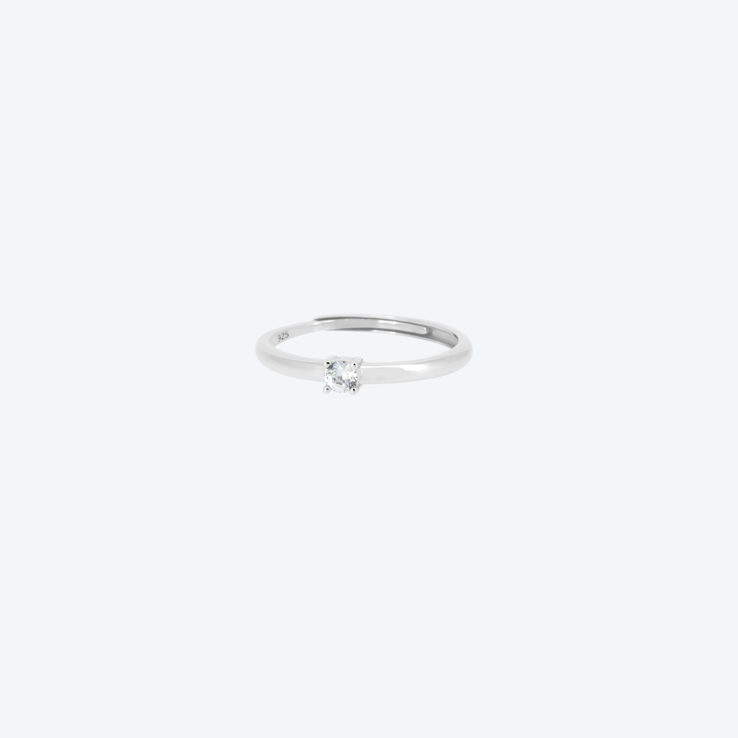 ANELLO solitario - bianco