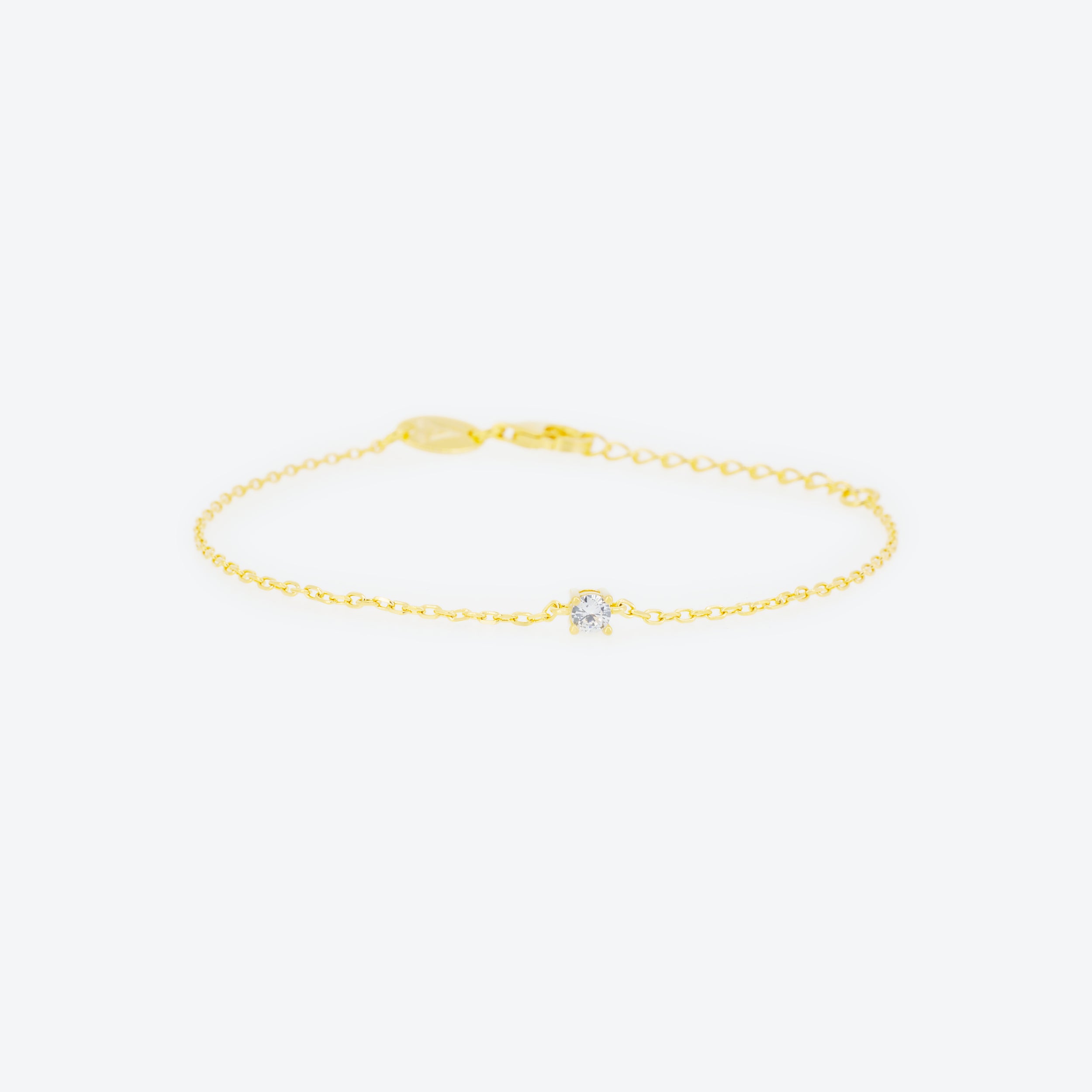 BRACCIALE oro con zircone bianco