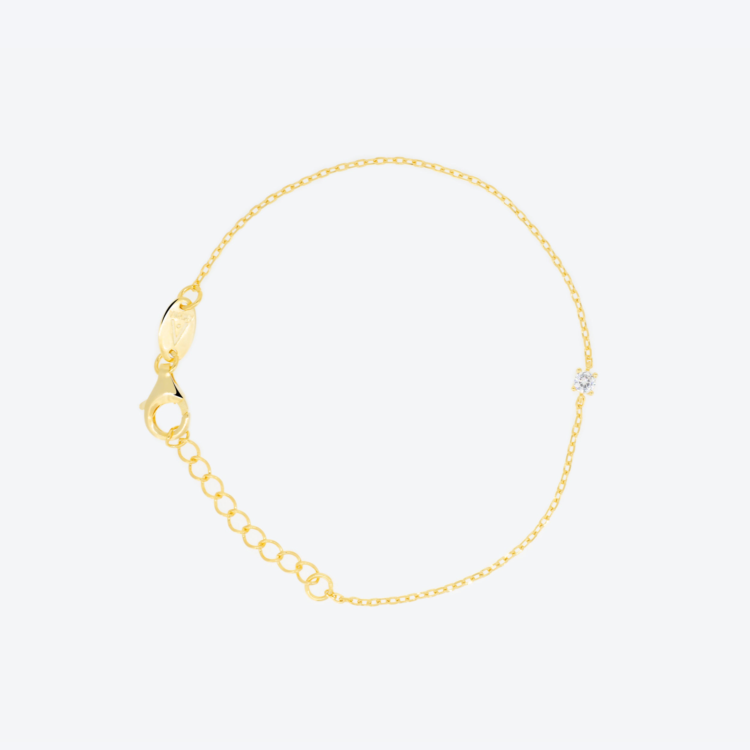 BRACCIALE oro con zircone bianco