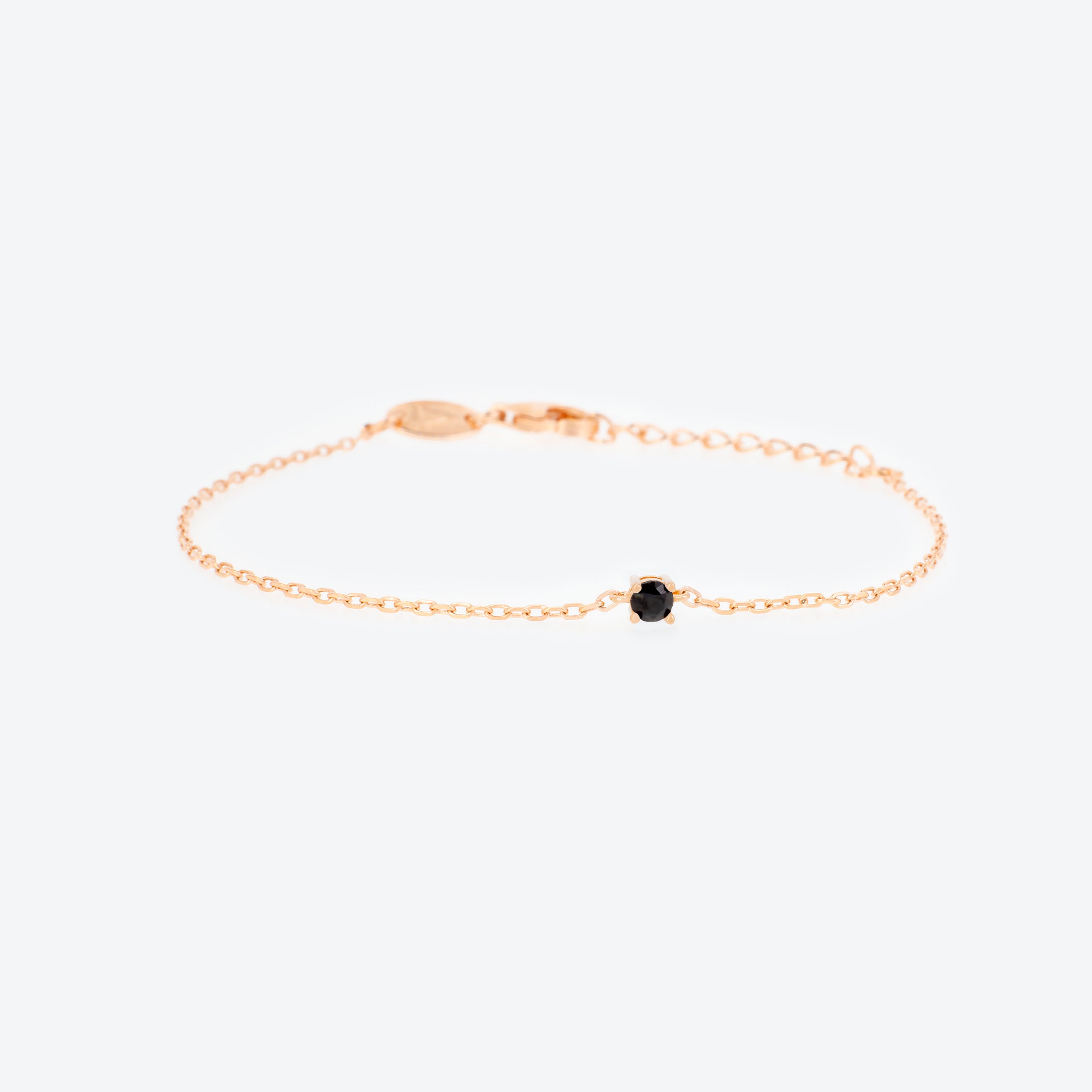 BRACCIALE rosè con zircone nero