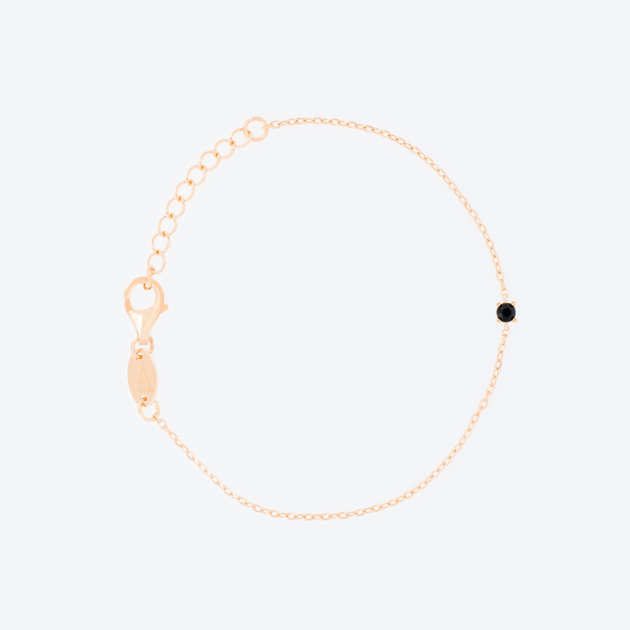 BRACCIALE rosè con zircone nero