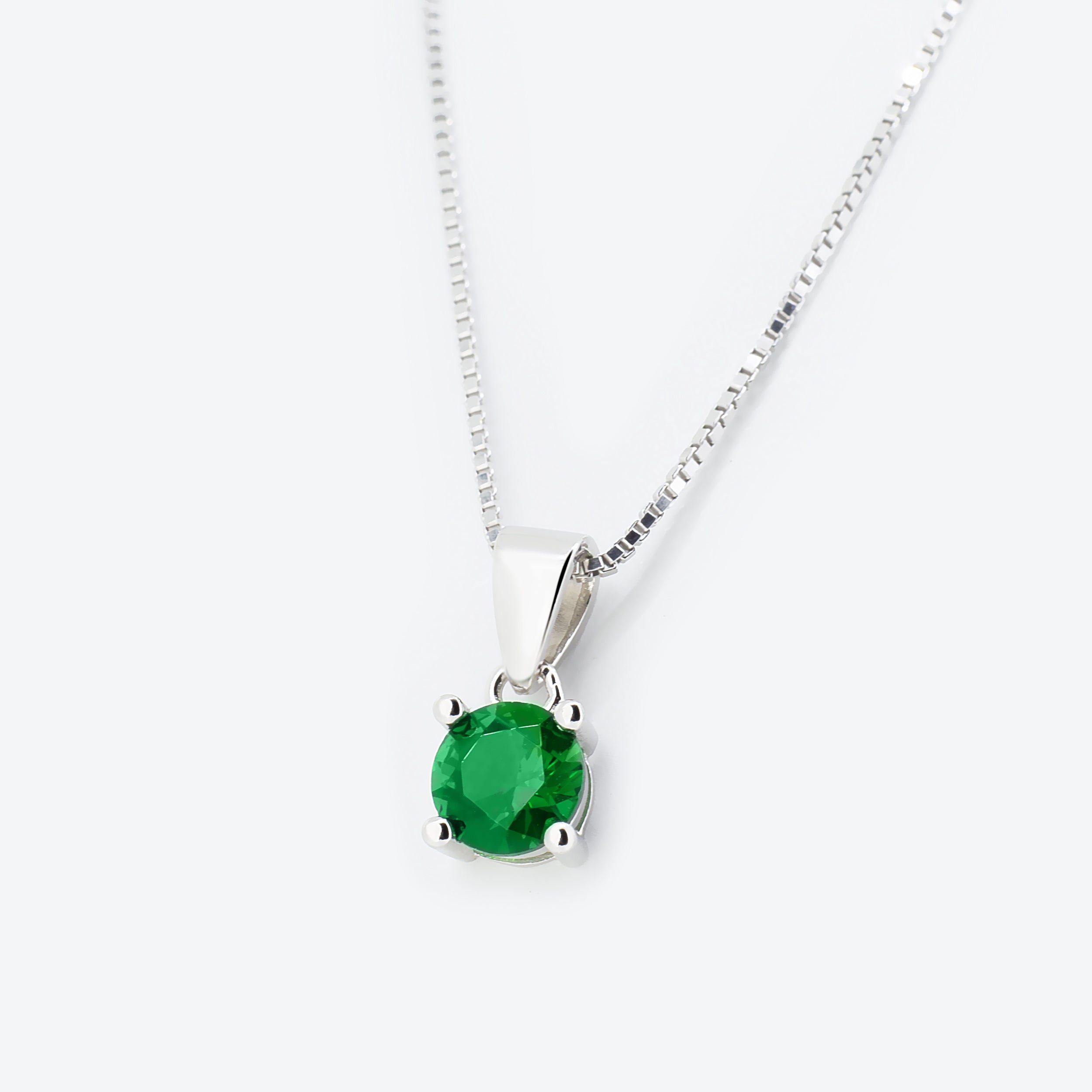 COLLANA con zircone verde