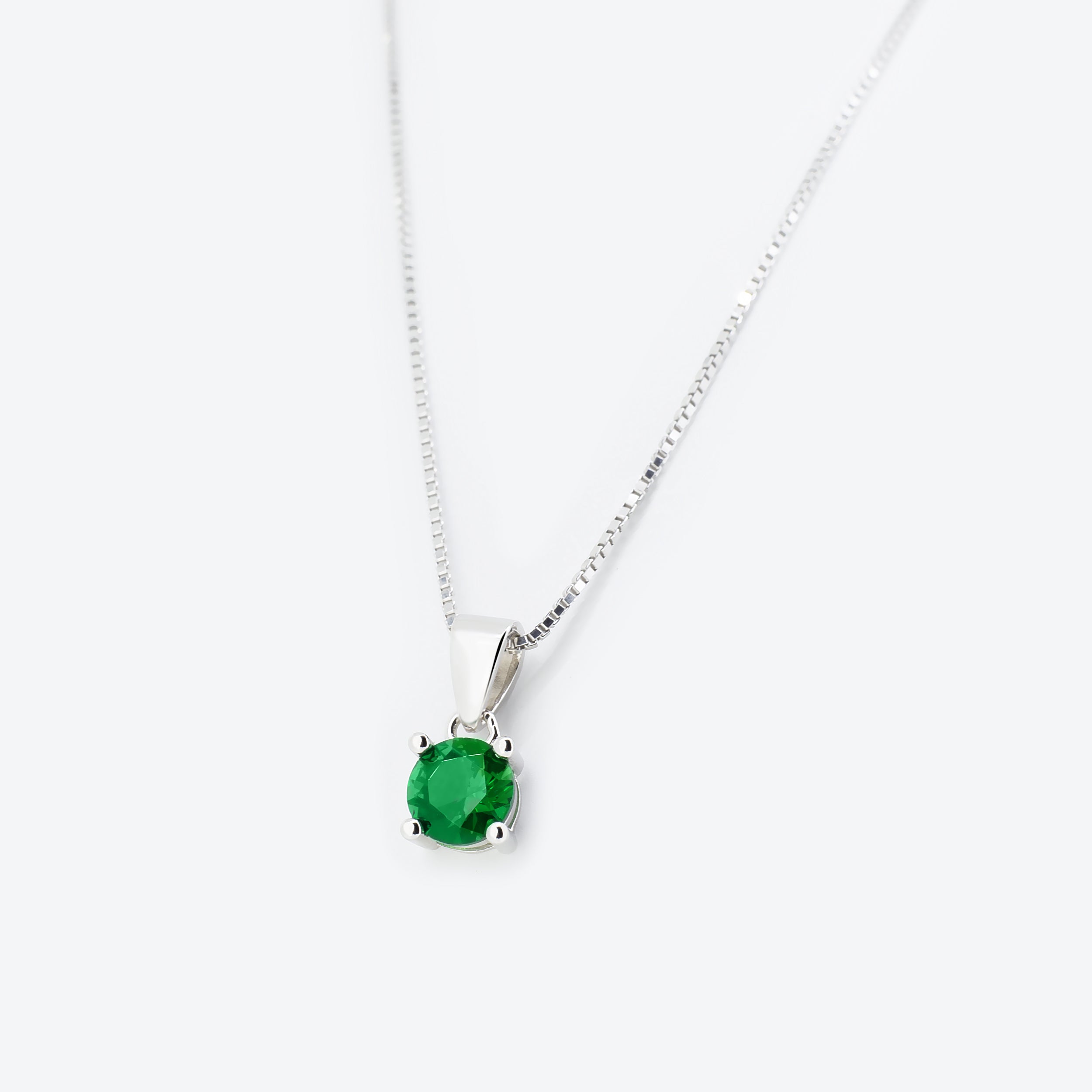 COLLANA con zircone verde