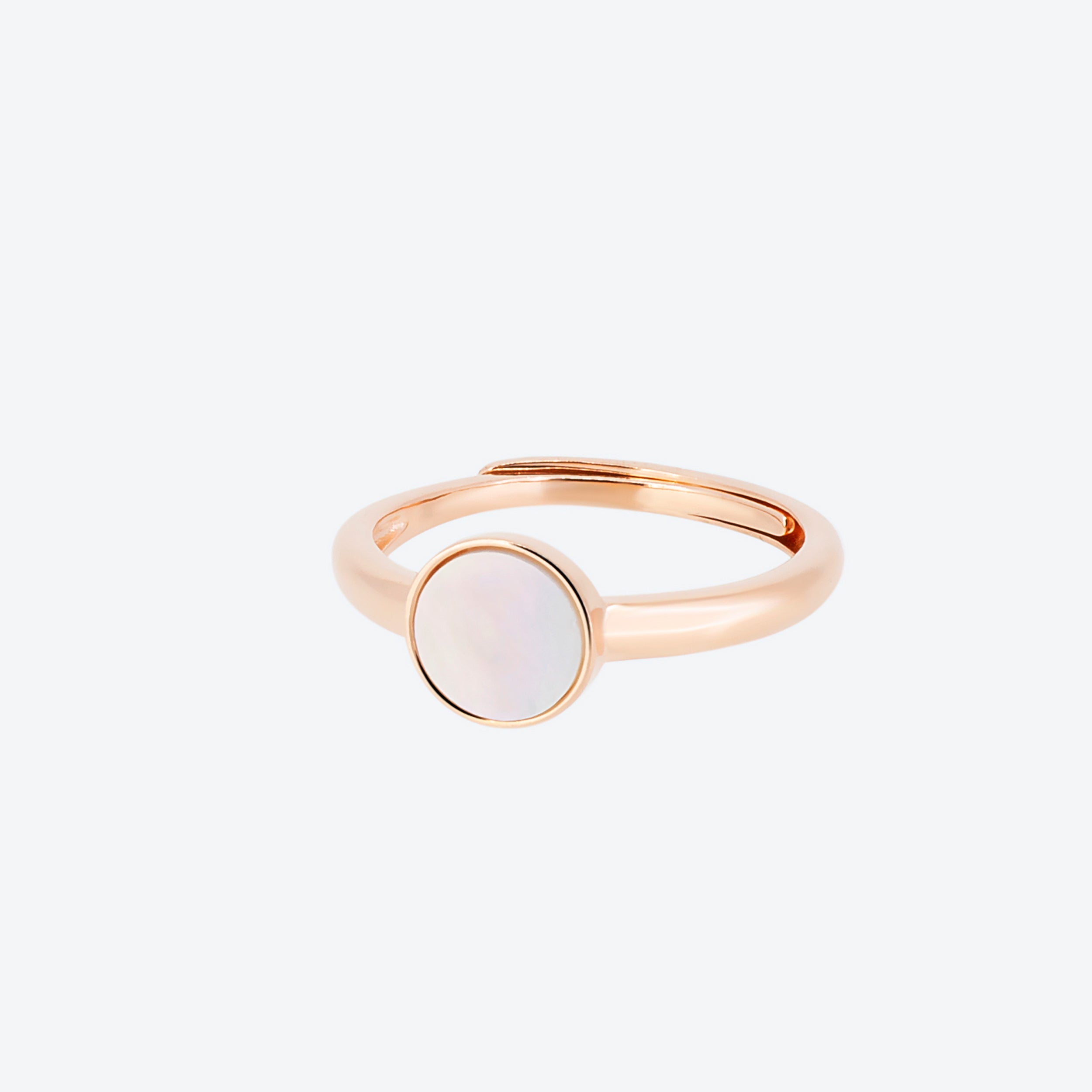 ANELLO con inserto madreperla - rosé