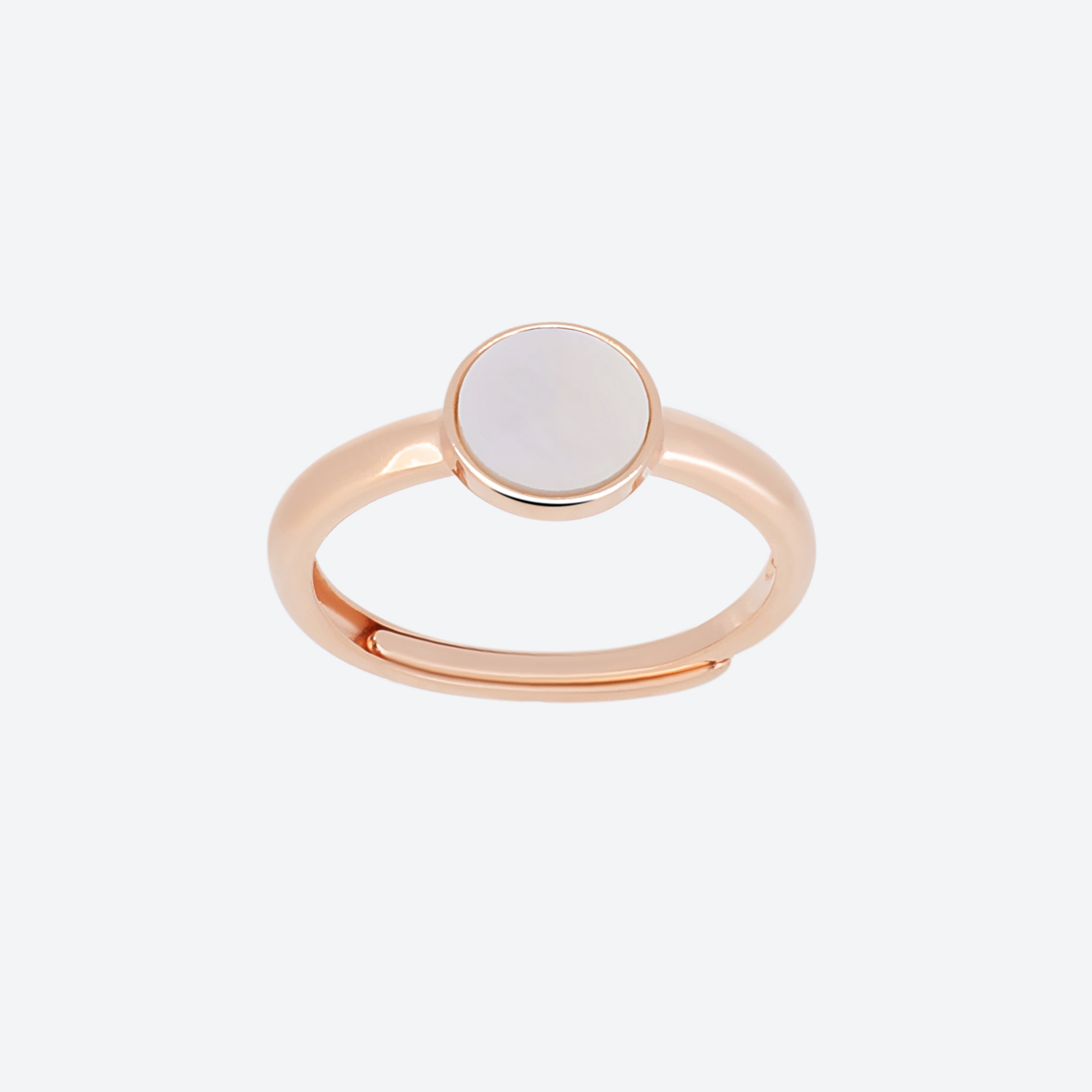 ANELLO con inserto madreperla - rosé