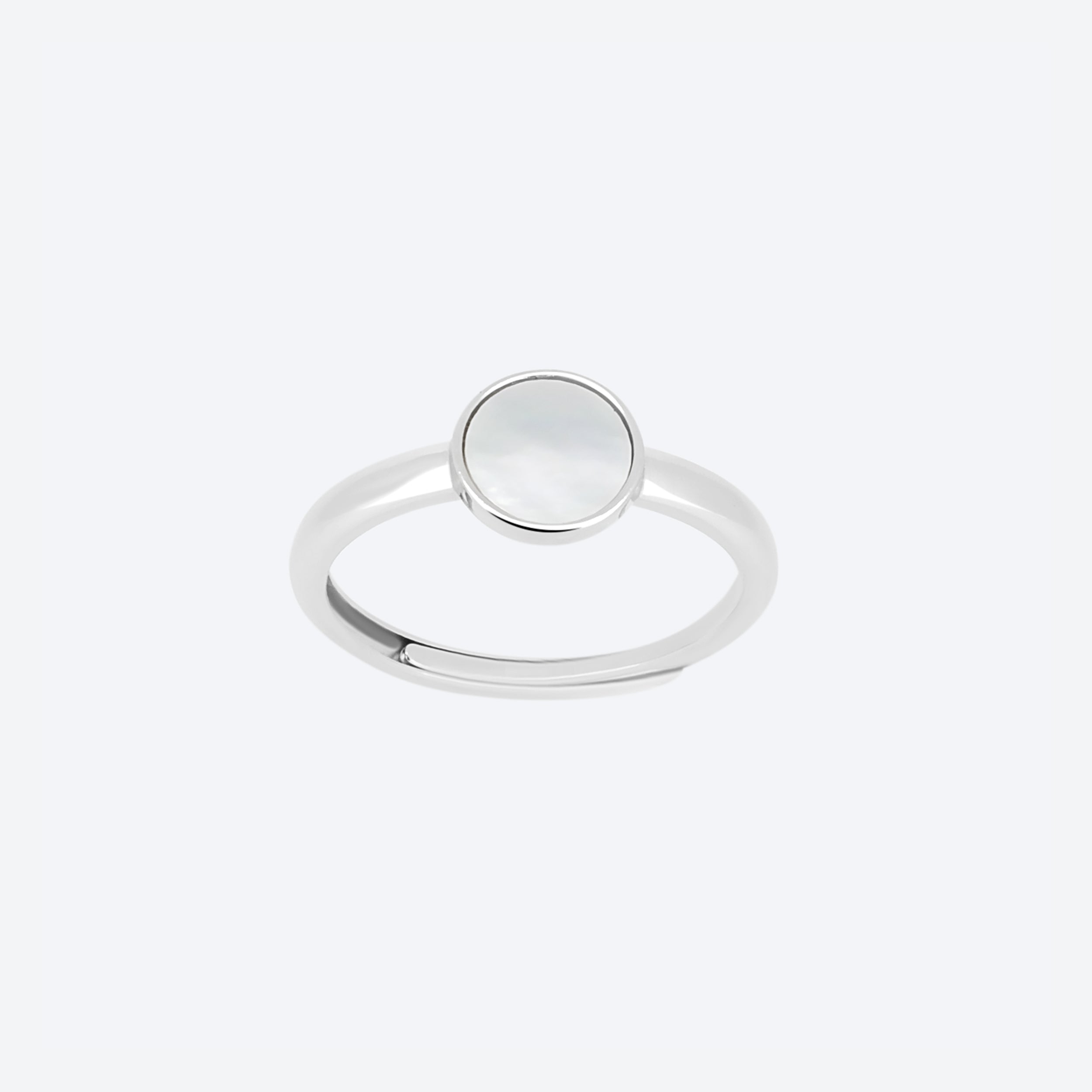ANELLO con inserto madreperla - argento
