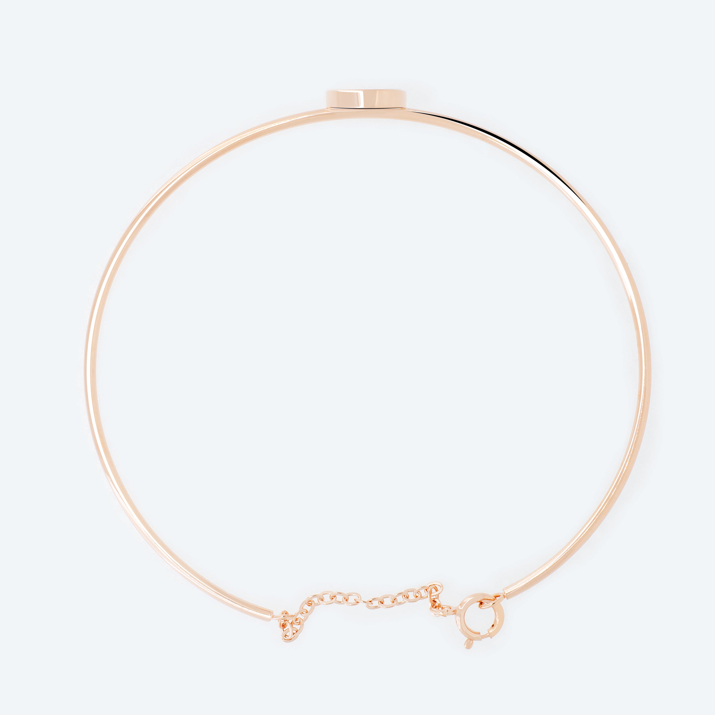 BRACCIALE rigido con inserto madreperla - rosé