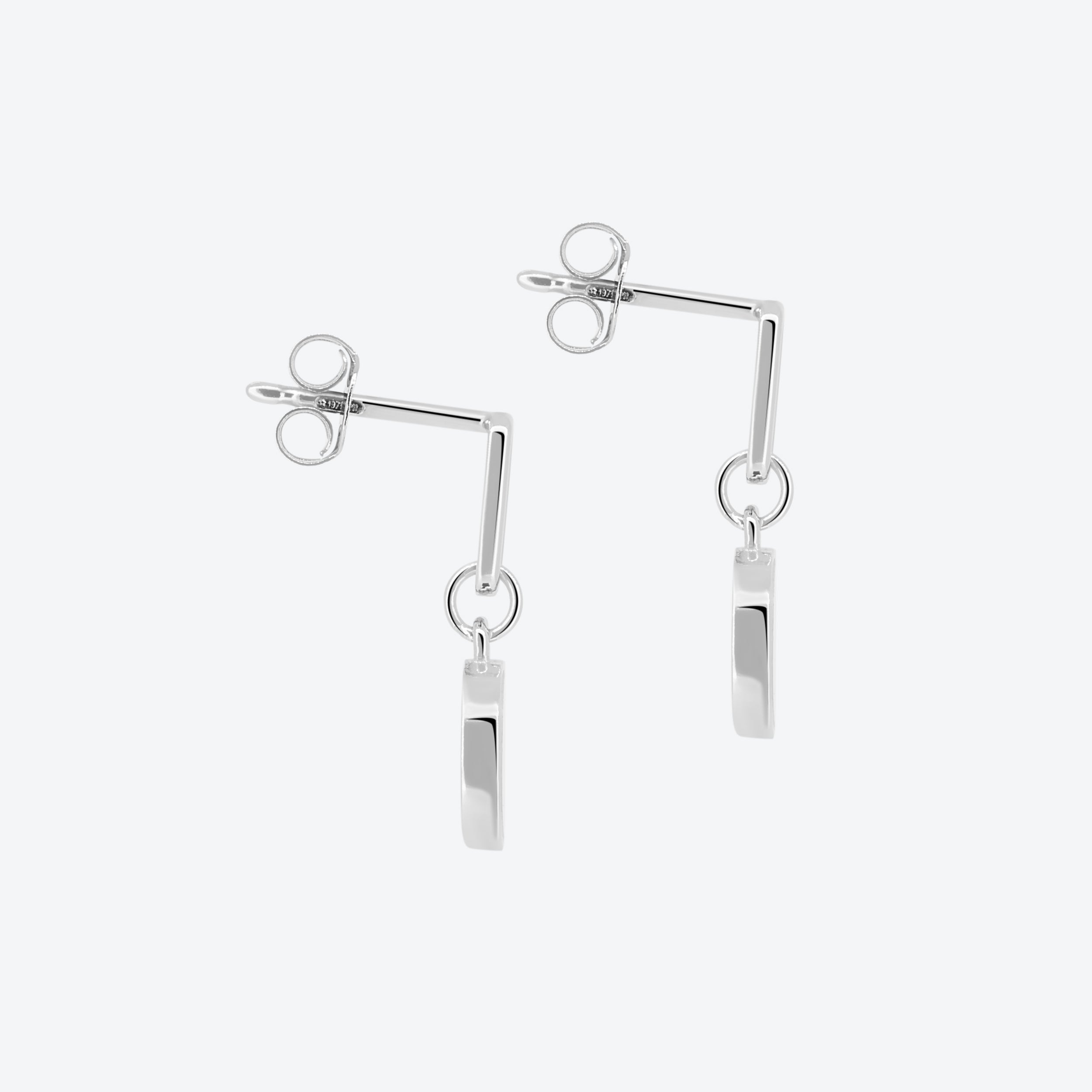 ORECCHINI pendenti con inserto in madreperla - argento