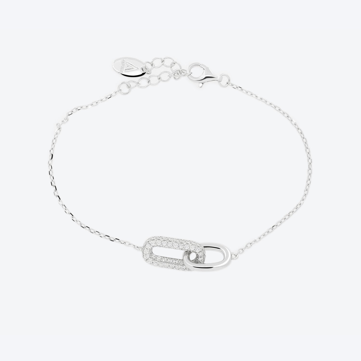 BRACCIALE catena pavé - argento