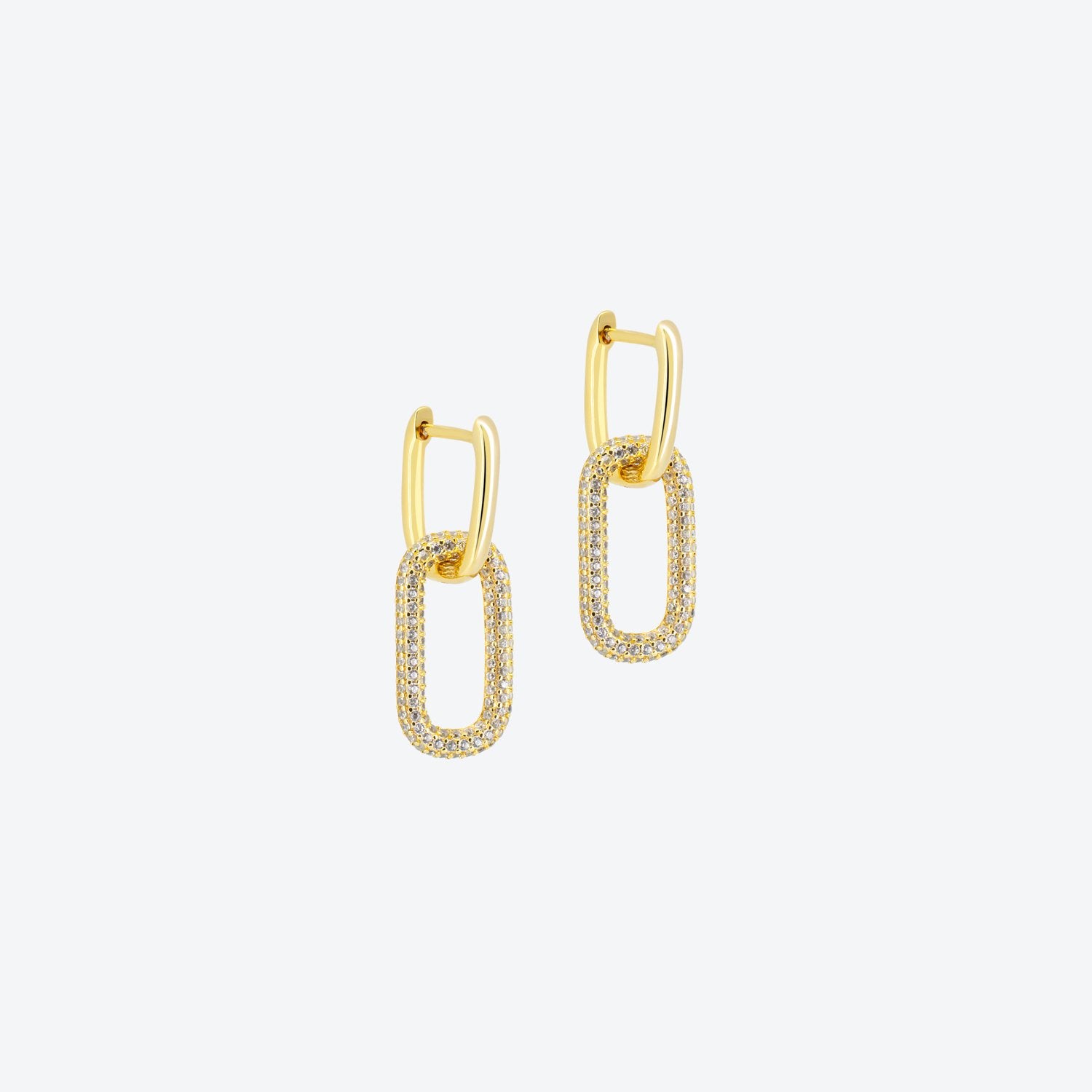 ORECCHINI catena pavè - oro