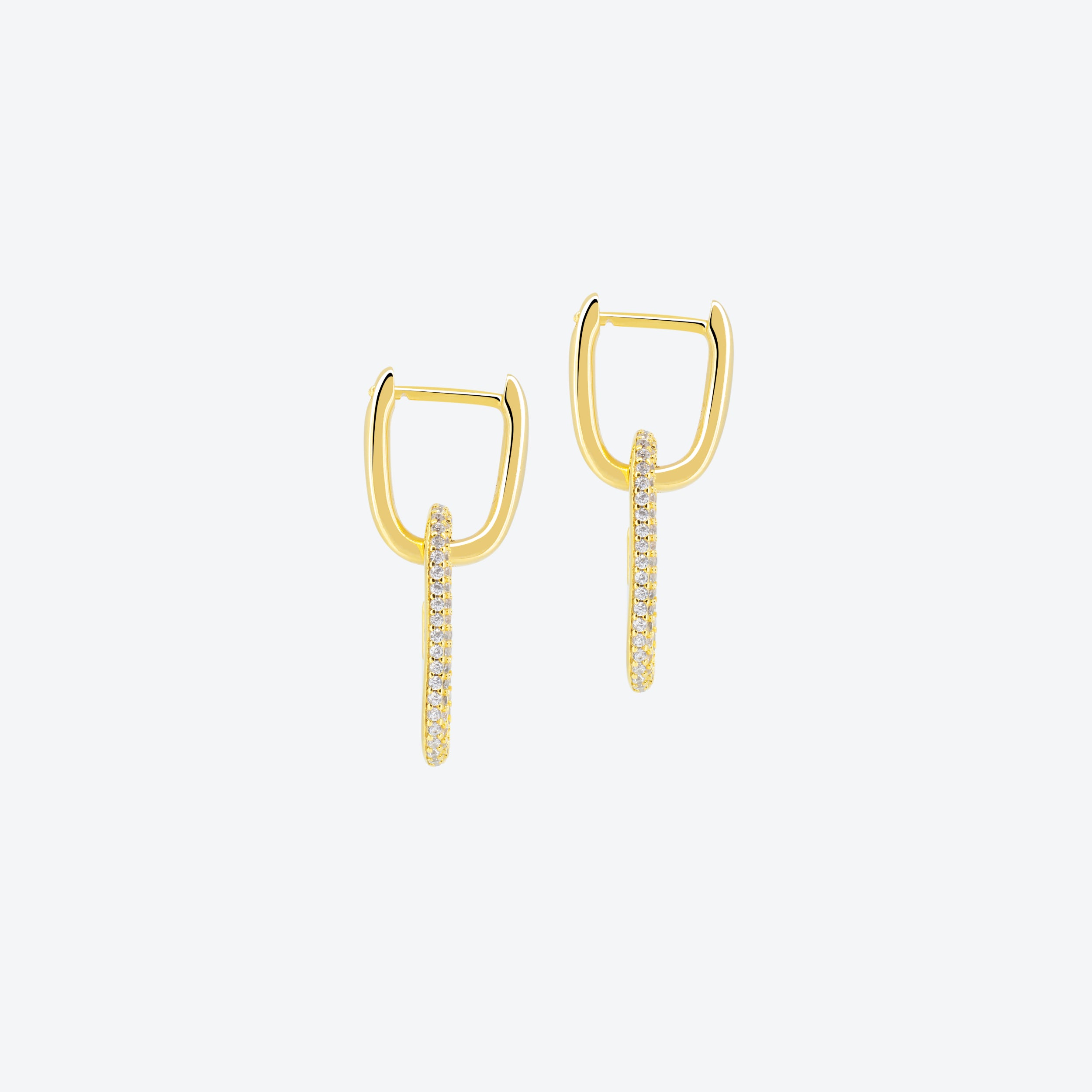 ORECCHINI catena pavè - oro