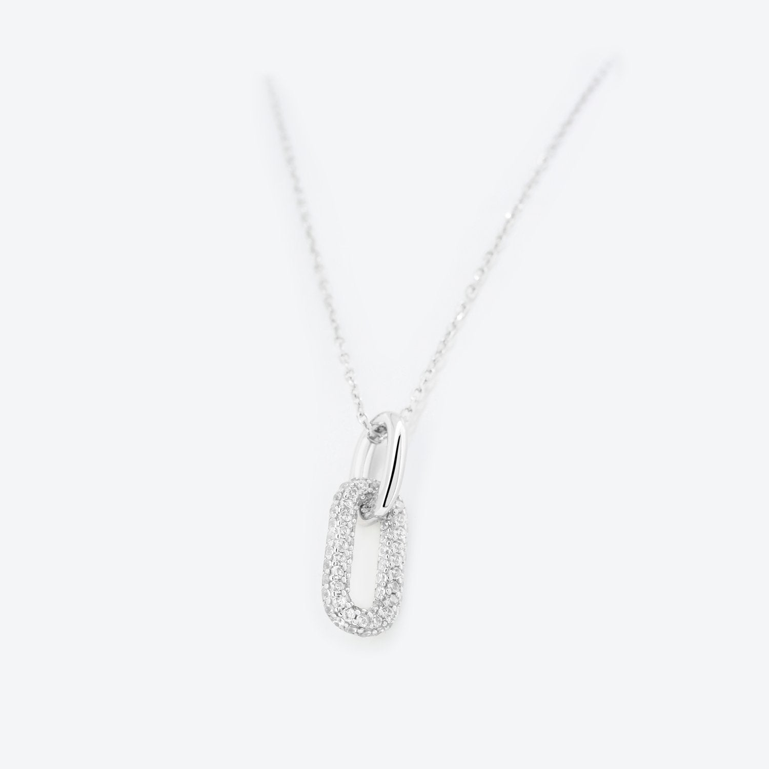 COLLANA catena pavé - argento