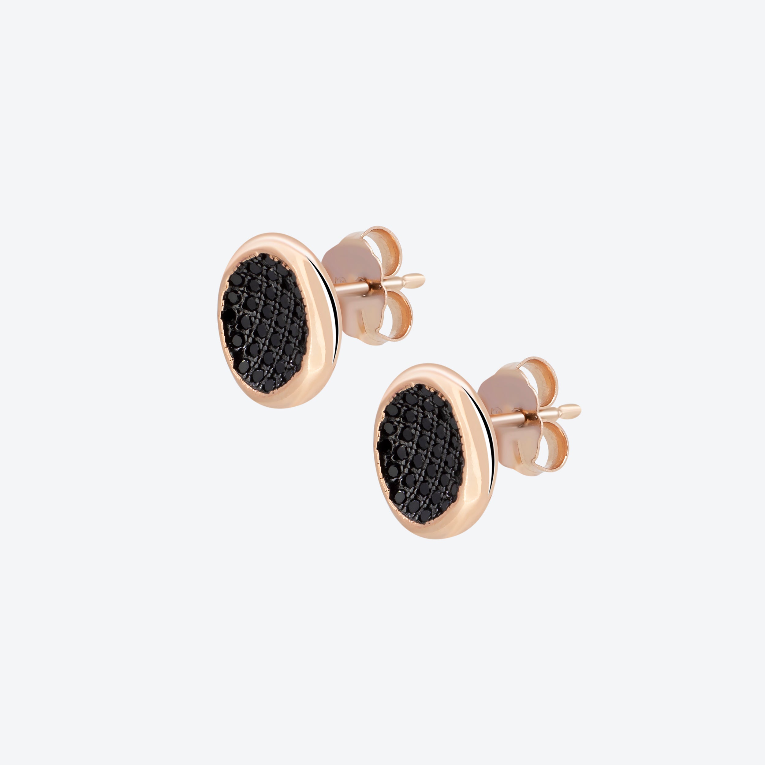 ORECCHINI cerchio pavé - rosé