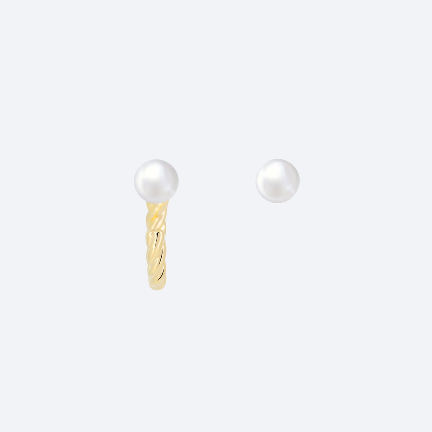 ORECCHINI ASIMMETRICI CON CREOLO IRREGOLARE – oro