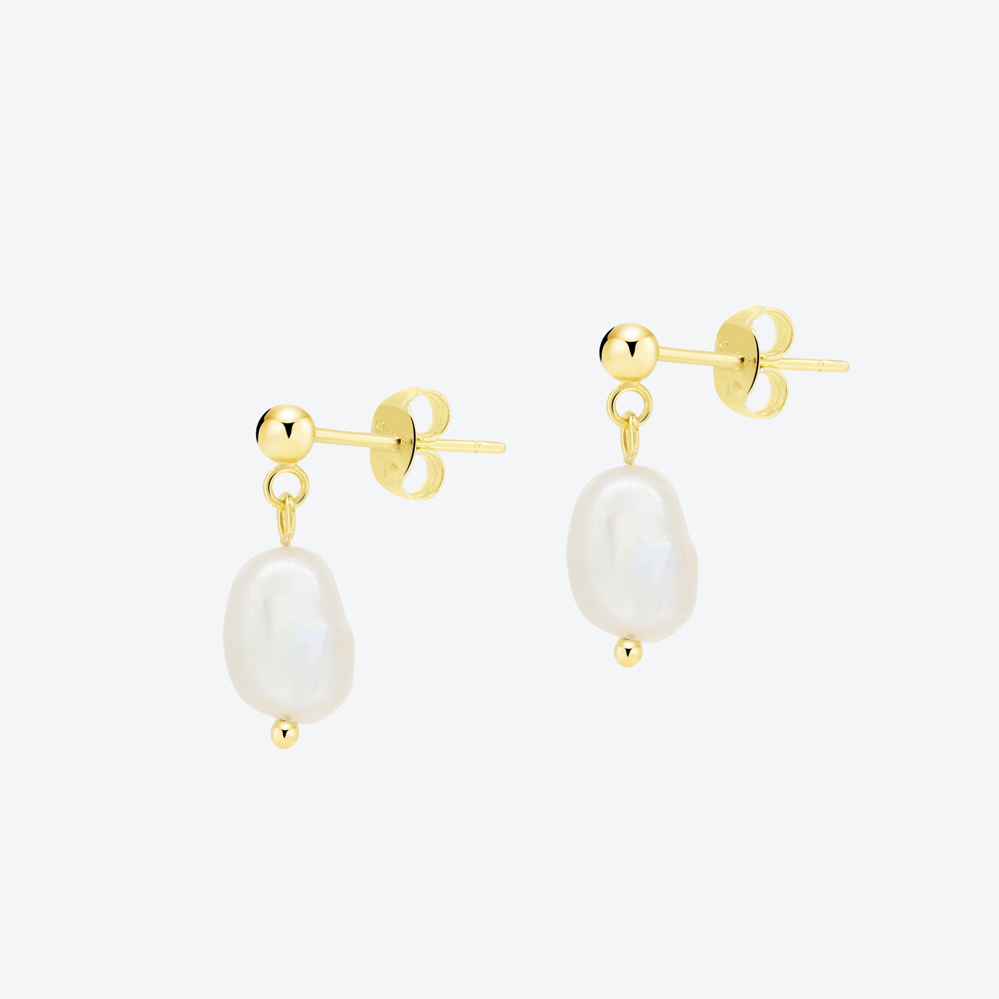 ORECCHINI con perla barocca pendente - oro