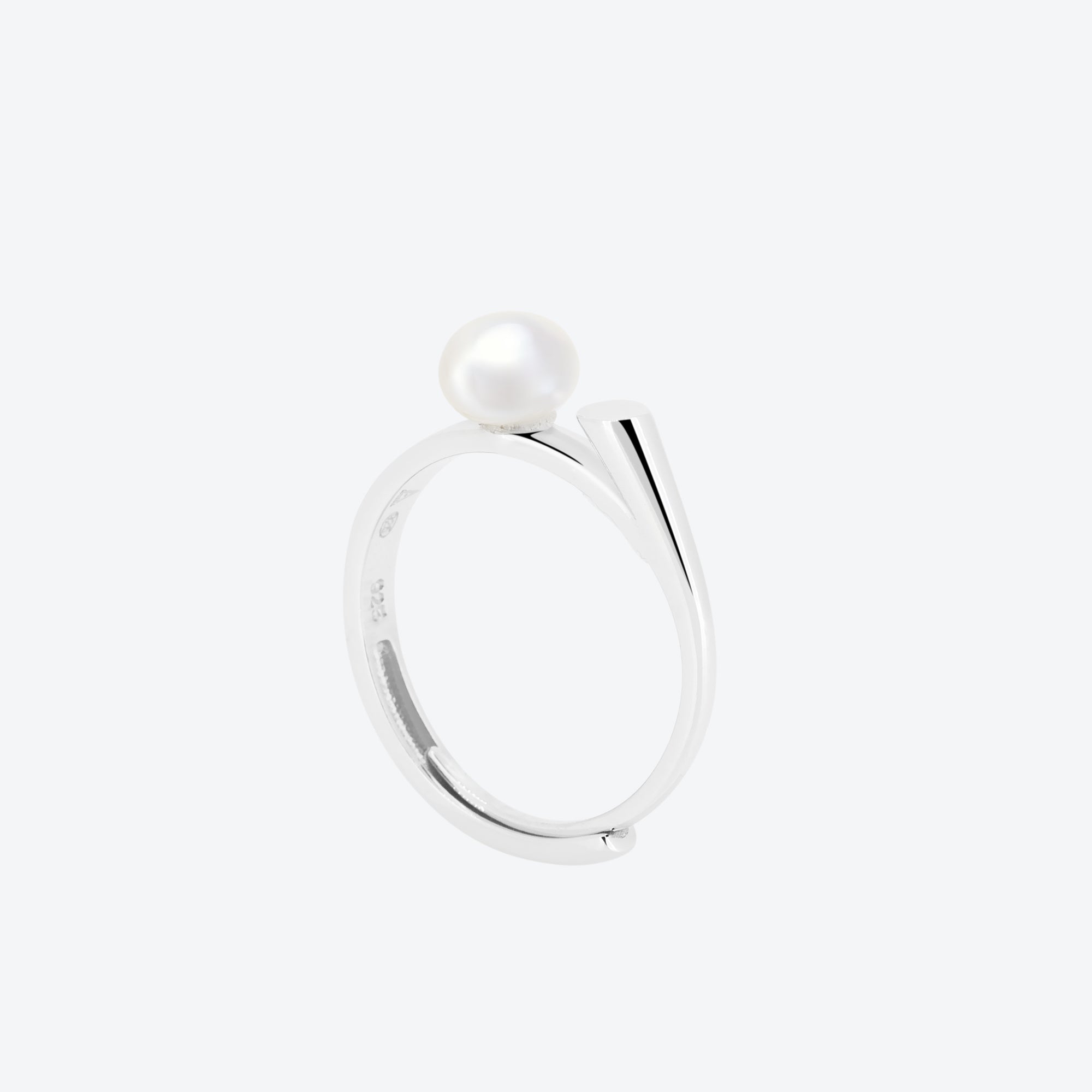 Anello con perla tonda