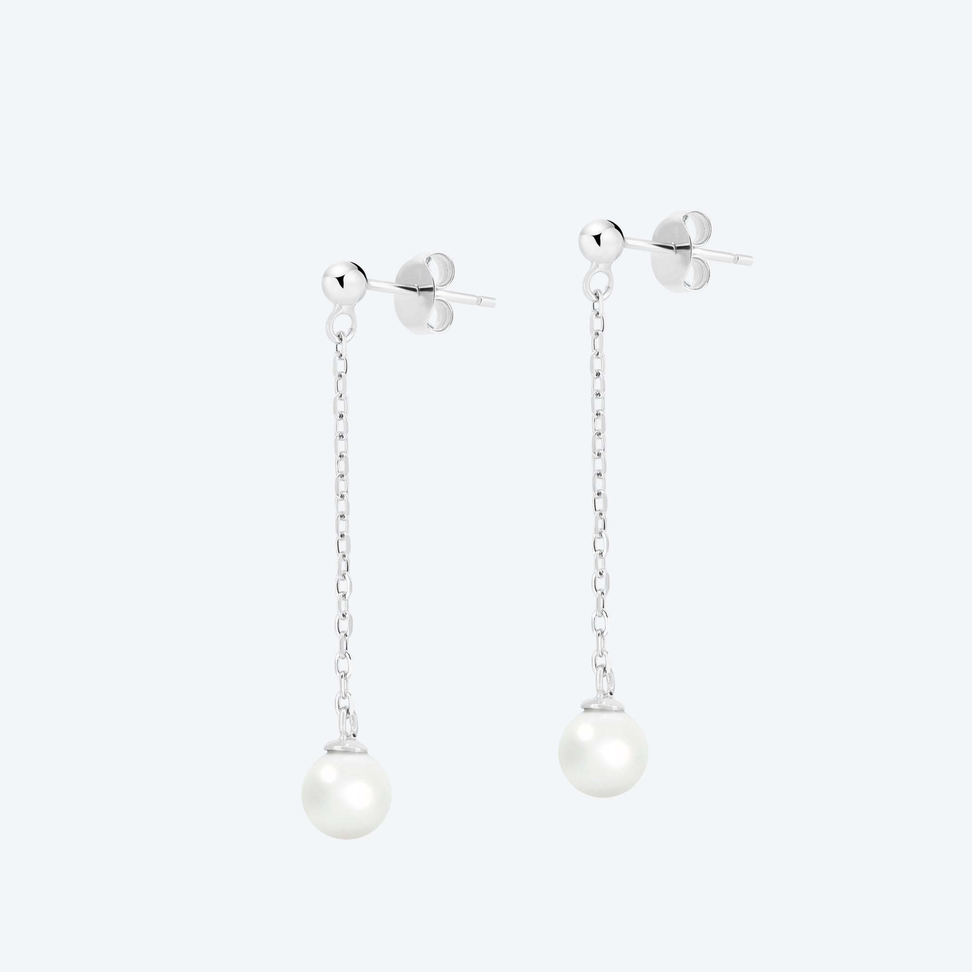 ORECCHINI filo con perla pendente