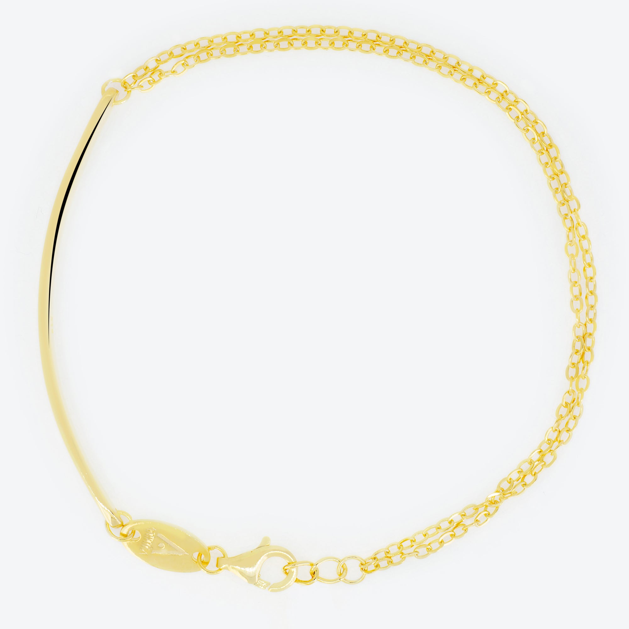 BRACCIALE doppio filo con barretta - oro