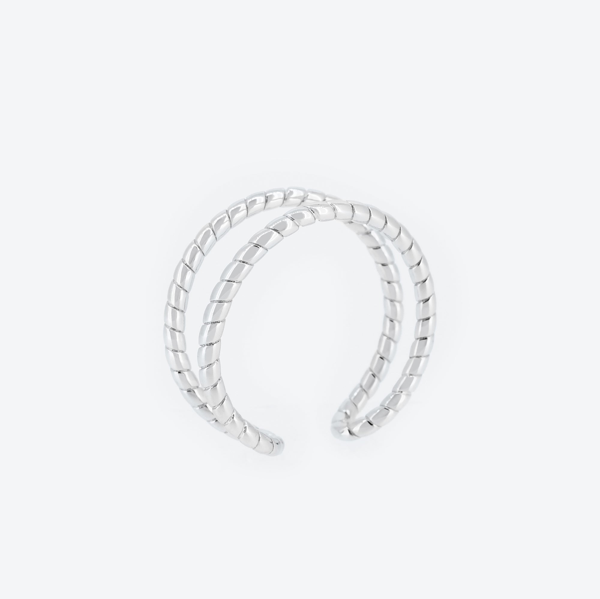 ANELLO corda due fili - argento