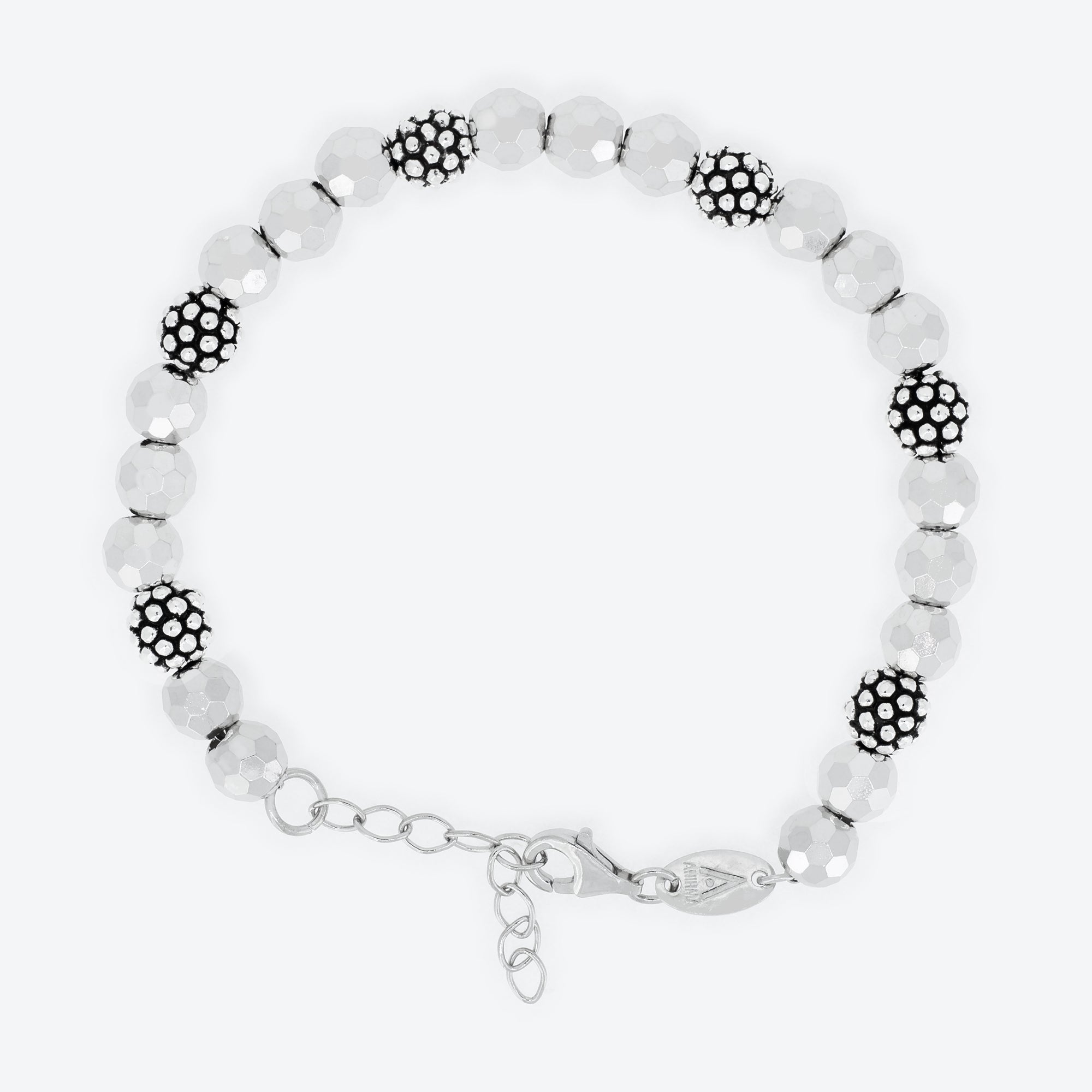 Bracciale sfere martellate