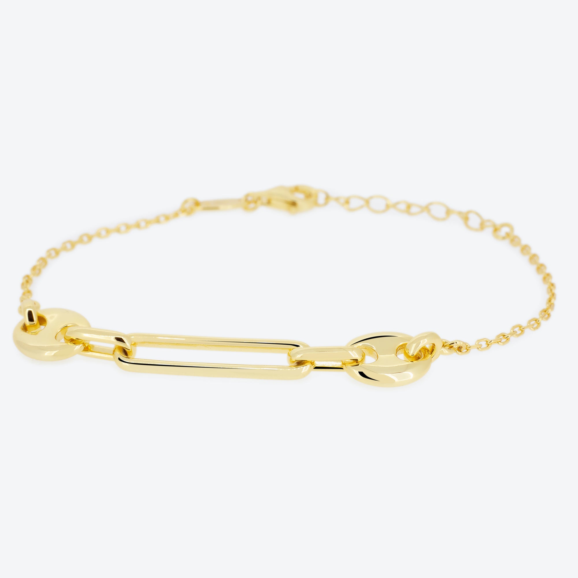 Bracciale con bottoni e catena