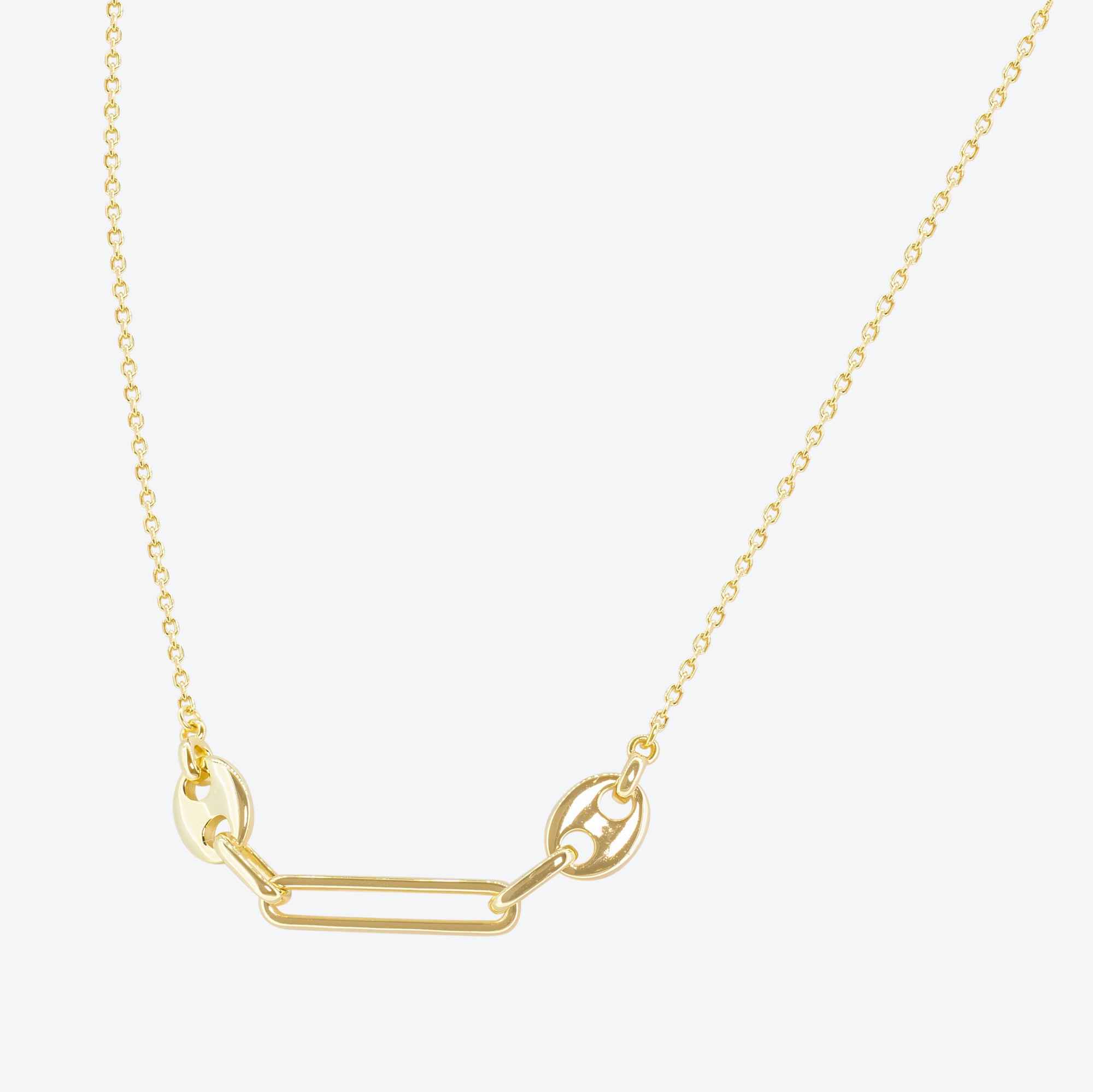 Collana con bottone e catena