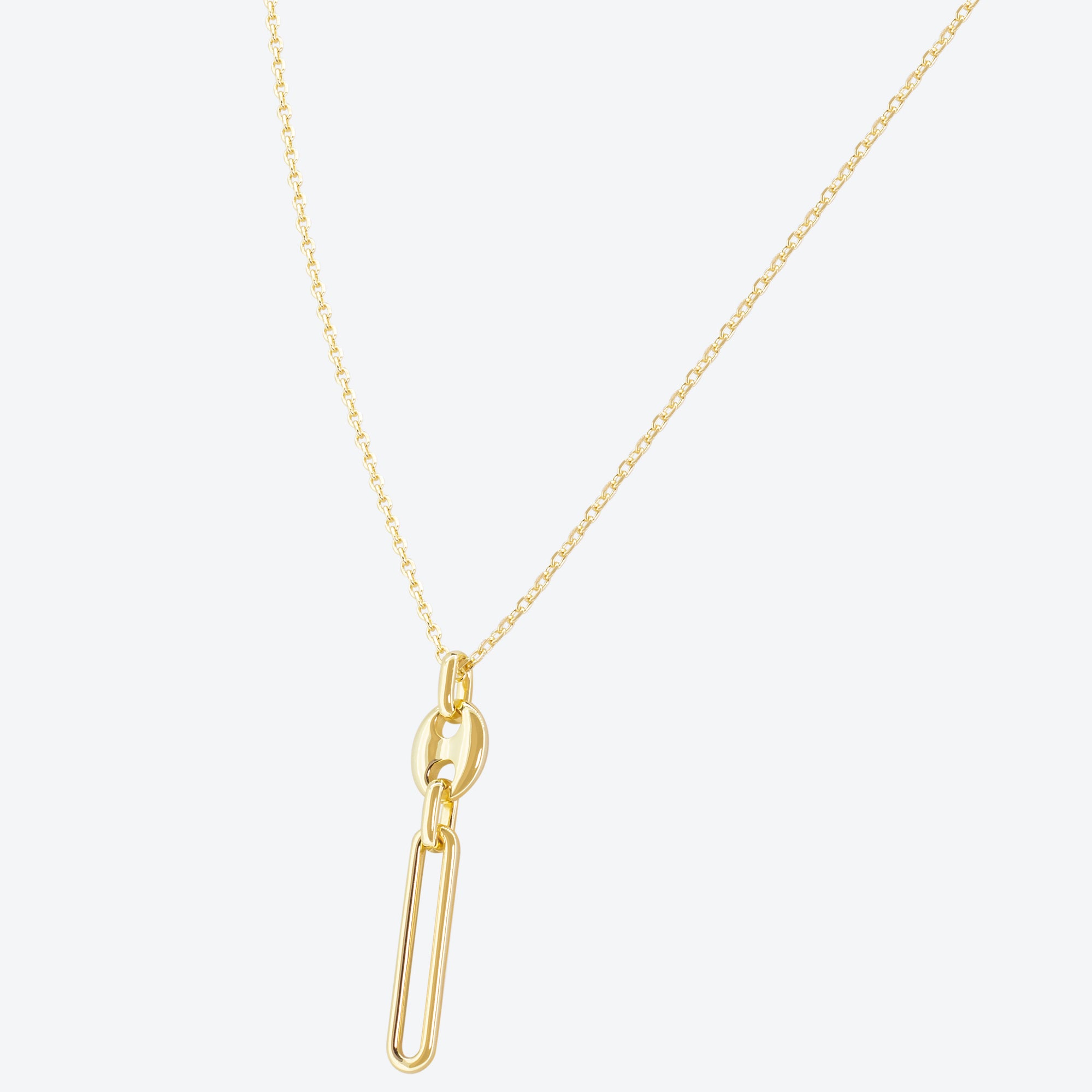 Collana con pendente bottone e catena