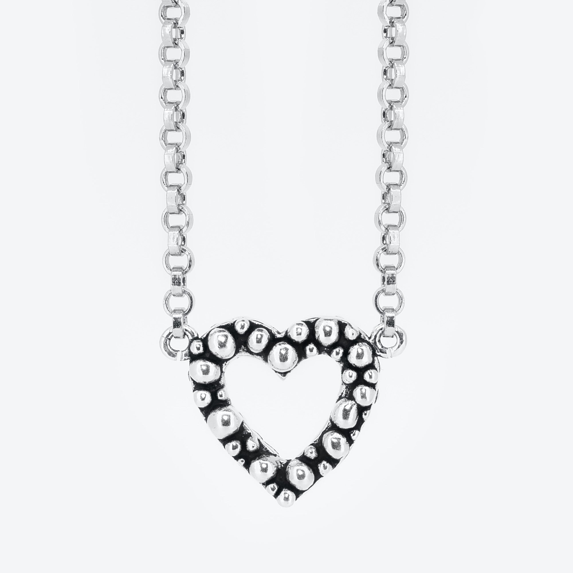 COLLANA CON PENDENTE CUORE PUNTINATO