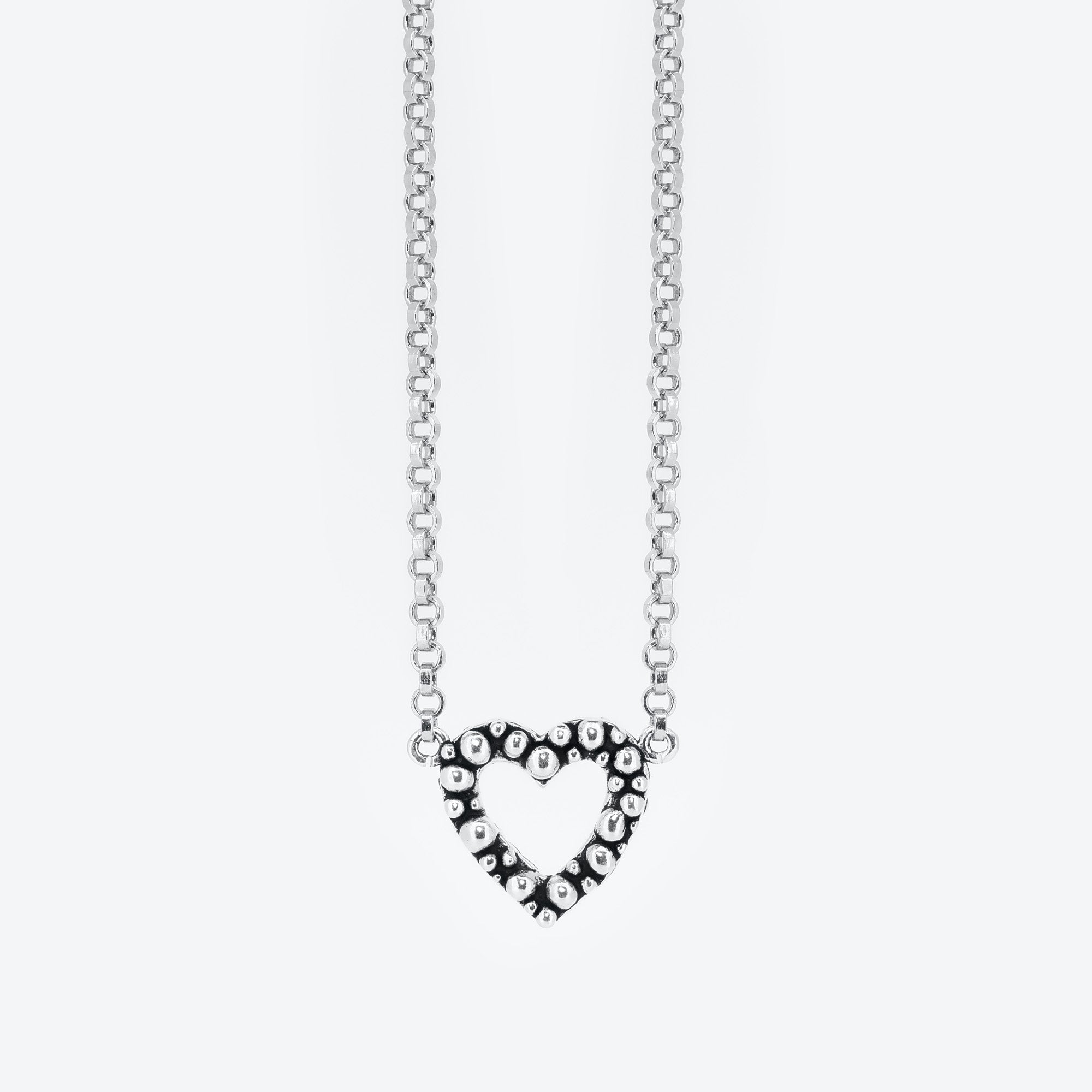 COLLANA CON PENDENTE CUORE PUNTINATO