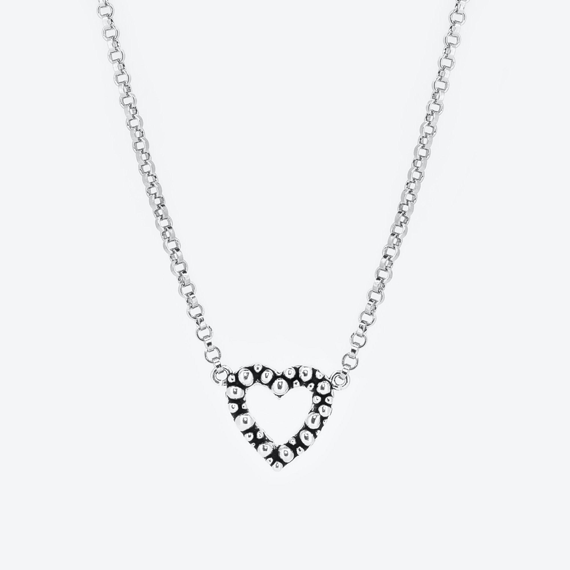 COLLANA CON PENDENTE CUORE PUNTINATO